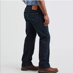 Levis 569 loose straight fit dark wash jeans